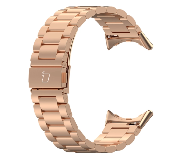 Bizon ze stali nierdzewnej Aura do Google Pixel Watch 3/2/1 41mm Różowo złoty