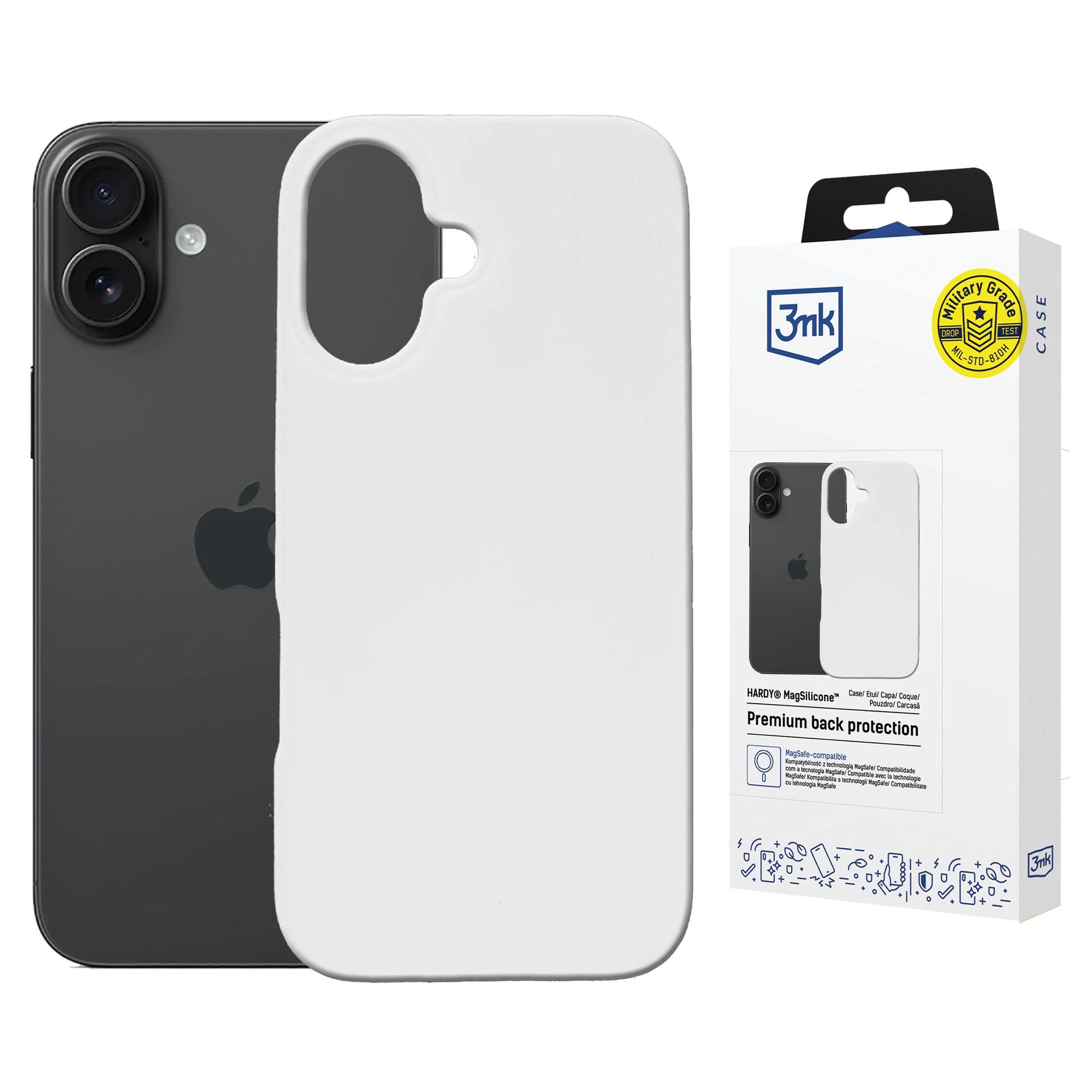 Etui 3mk Hardy MagSilicone White do iPhone 16 Plus