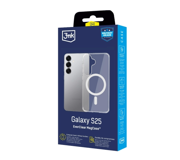 3mk EverClear MagCase do Samsung Galaxy S25 Przezroczysty