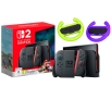 Konsola Nintendo Switch 2 Joy-Con Czarny + Mario Kart World + Kierownica Yaxo Joy-Con Wheels Set