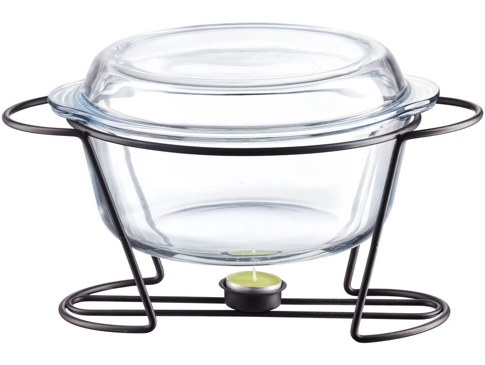 Naczynie żaroodporne Ambition z podgrzewaczem Saule 4l Czarny