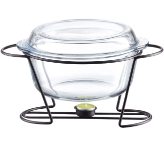 Naczynie żaroodporne Ambition z podgrzewaczem Saule 4l Czarny