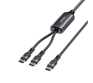 Unitek C14146ABK01-1.8M 2w1 USB-C PD 100W Silikonowy 1,8 m