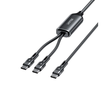 Kabel Unitek C14146ABK01-1.8M 2w1 USB-C PD 100W Silikonowy 1,8 m