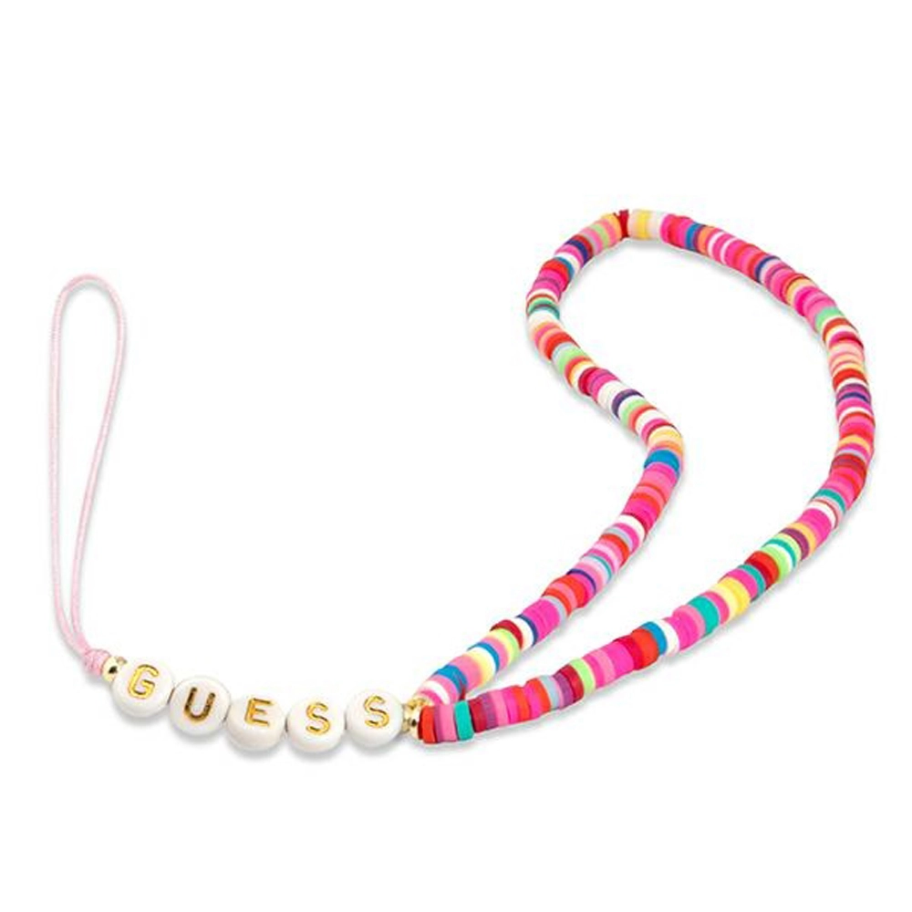 Zawieszka do telefonu Guess Heishi Beads Różowy