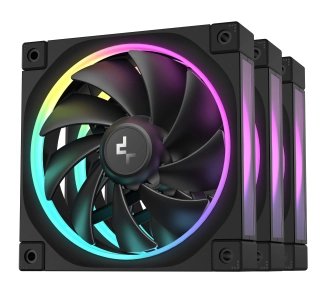 Zestaw wentylatorów DeepCool FL12 RGB 120mm 3szt. Czarny