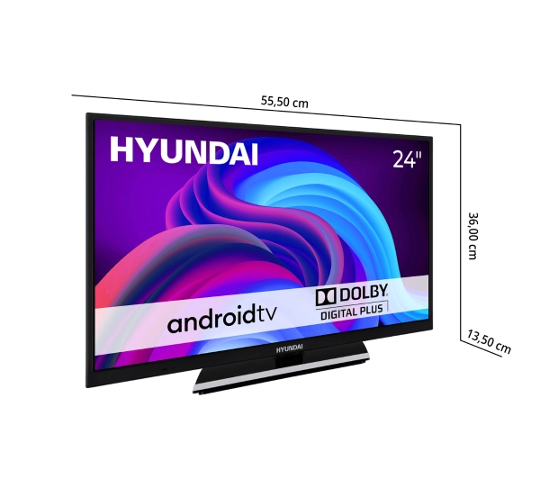 Hyundai HLA24354 24" LED HD Ready Android TV DVB-T2 - Kup na Raty - RRSO 0%