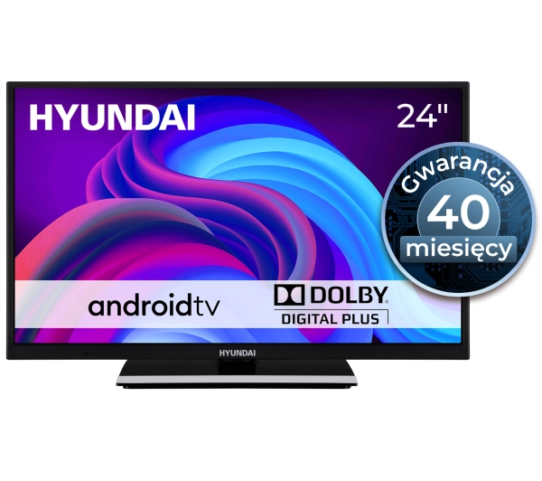 Hyundai HLA24354 24" LED HD Ready Android TV DVB-T2 - Kup na Raty - RRSO 0%