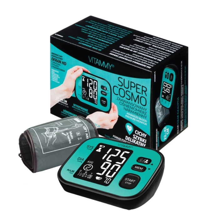 Ciśnieniomierz Vitammy Cosmo Eucalyptus Wykrywanie arytmii