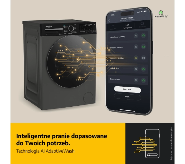 Whirlpool AutoDose MXWM 07G ADS PL Funkcje AI AdaptiveWash 10kg 1400obr/min Zdalne sterowanie - Kup na Raty - RRSO 0%