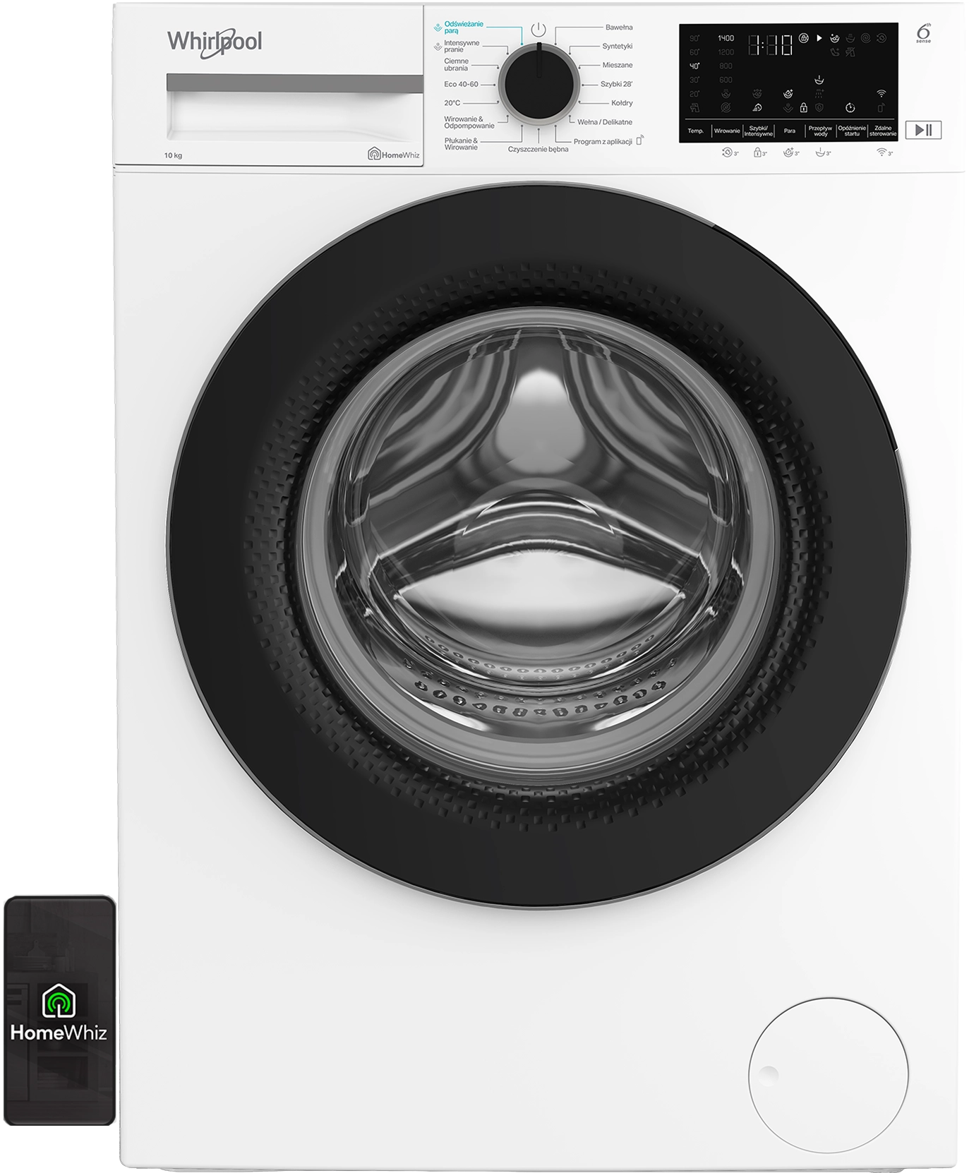 Pralka Whirlpool WAM 09WB PL AI AdaptiveWash Funkcje AI 10kg 1400obr/min Zdalne sterowanie