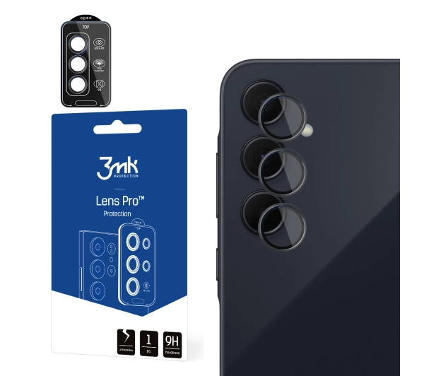 Szkło hartowane na obiektyw 3MK Lens Protection Pro Black do Samsung Galaxy A55 5G