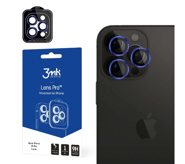 3mk Lens Protection Pro do iPhone 15 Pro Niebieski