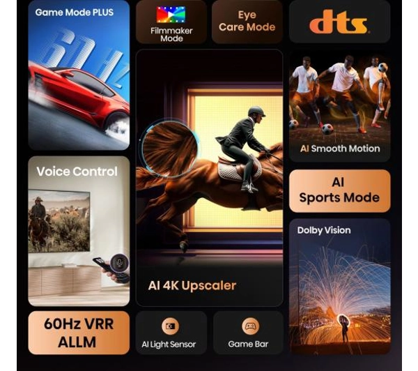 Hisense 43A6Q 43" LED 4K Smart TV Funkcje AI Dolby Vision HDMI 2.1 DVB-T2