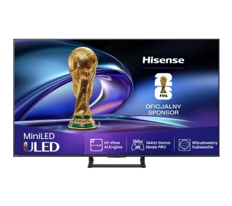 Telewizor Hisense 75E8Q  75" ULED MiniLED 4K 144Hz Smart TV Funkcje AI Dolby Vision Dolby Atmos HDMI 2.1 DVB-T2