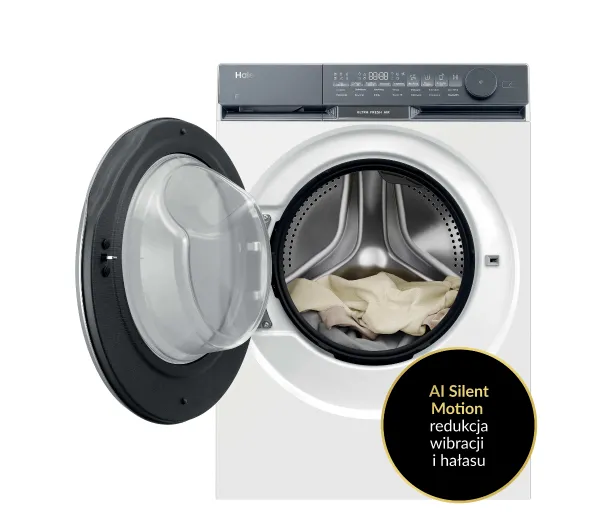 Haier HW130-B14387U-PL Funkcje AI 13kg 1400obr/min Zdalne sterowanie - TRZECI -55%, ALBO 5-TY ZA 1ZŁ - Kup na Raty - RRSO 0%