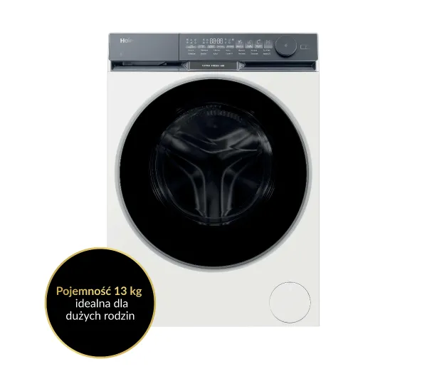 Haier HW130-B14387U-PL Funkcje AI 13kg 1400obr/min Zdalne sterowanie - TRZECI -55%, ALBO 5-TY ZA 1ZŁ - Kup na Raty - RRSO 0%