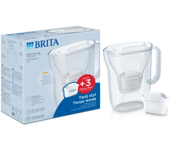 Dzbanek filtrujący Brita Style Essential 2,4l 3 wkłady Biały