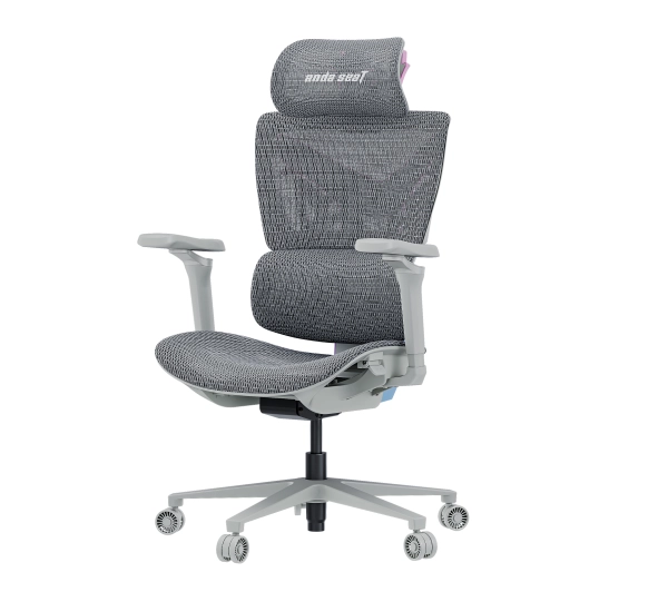 Anda Seat X-Air Pro XL Gamingowy do 120kg Tkanina Szaro-różowy - Kup na Raty - RRSO 0%