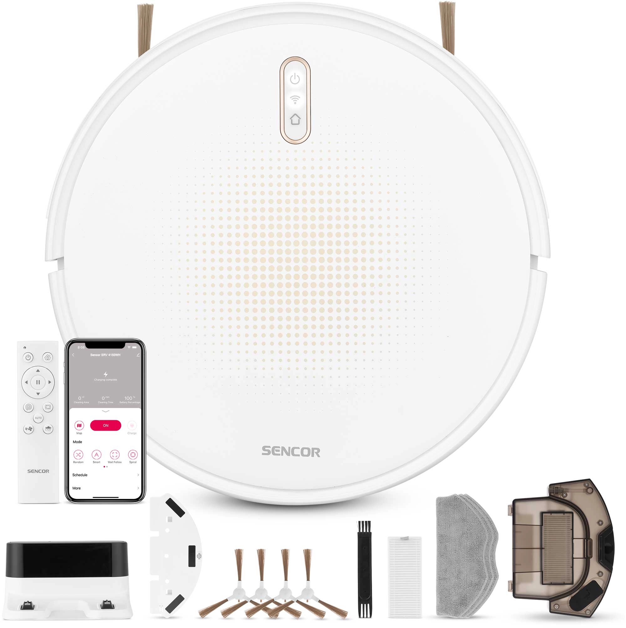 Robot sprzątający Sencor SRV 4150WH Funkcja mopowania 65dB