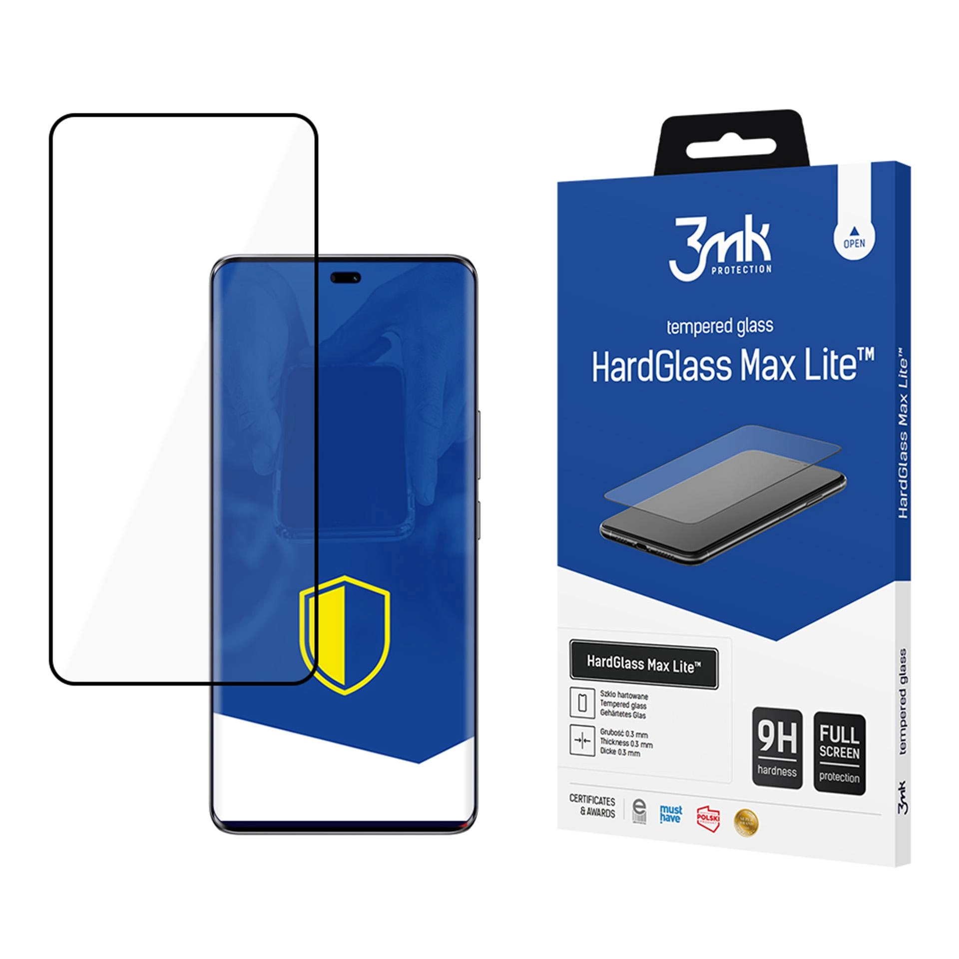 Szkło hartowane 3mk HardGlass Max Lite Black do Honor Magic7 Lite