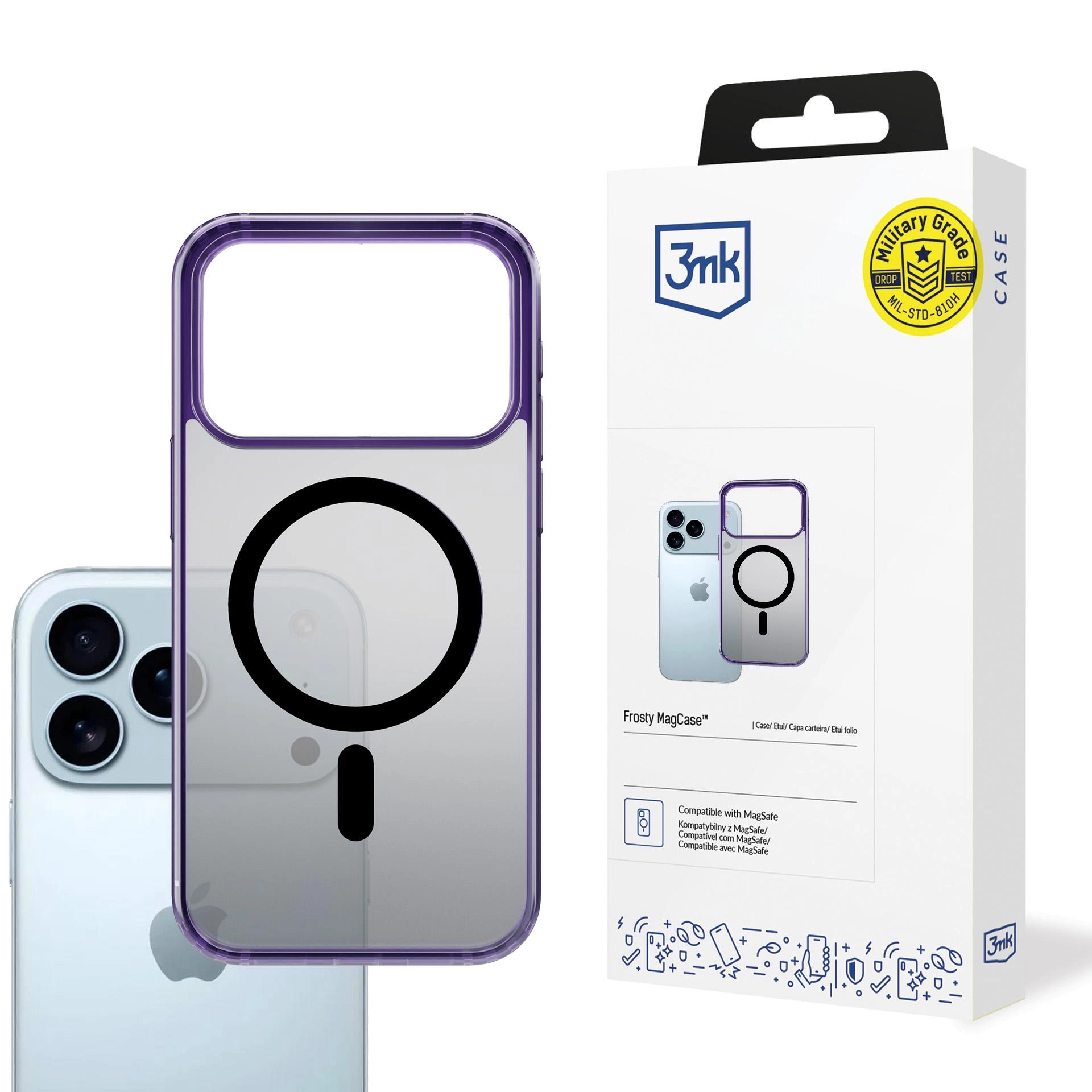 Etui 3mk Frosty MagCase Purple do Apple iPhone 17 Pro Max