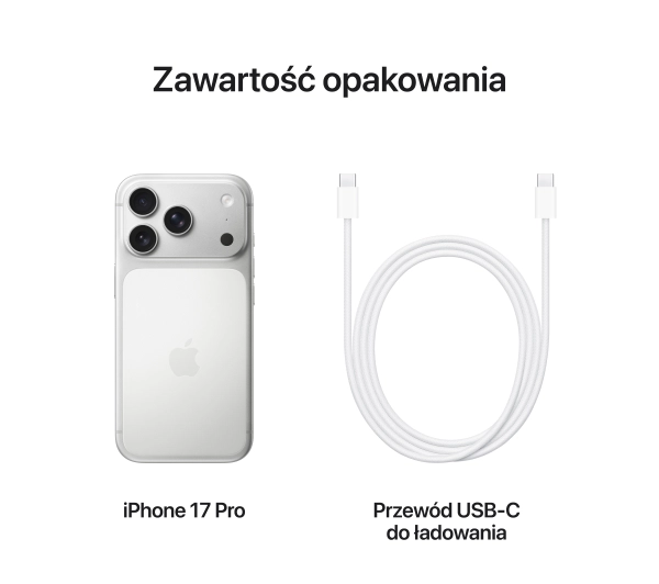 Apple iPhone 17 Pro 256GB Funkcje AI 6,3" 120Hz 48Mpix Srebrny - ⚡ BESTSELLERY ⚡ - Kup na Raty - RRSO 0%