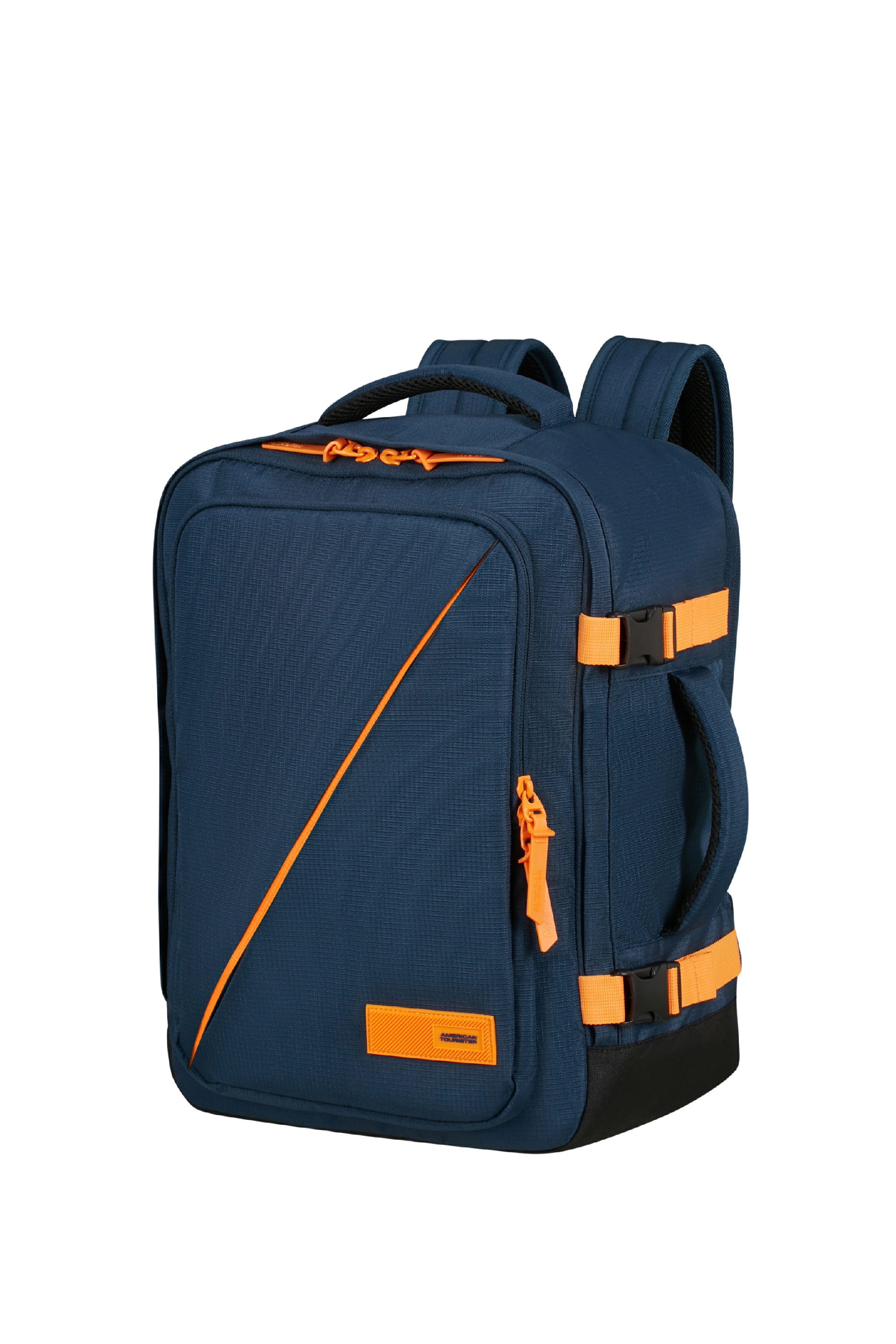 Plecak na laptopa American Tourister Take2Cabin S/M Granatowo-pomarańczowy