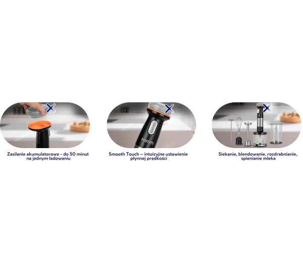 MPM GoFree CMBL-01 180W Mini rozdrabniacz Końcówka do ubijania Końcówka do spieniania