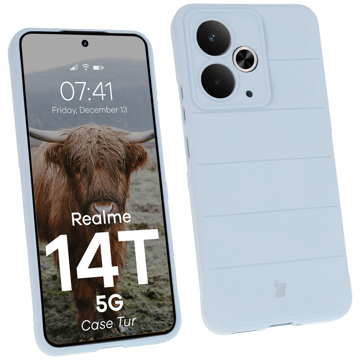 Etui Bizon Tur do Realme 14T 5G Jasnoniebieski