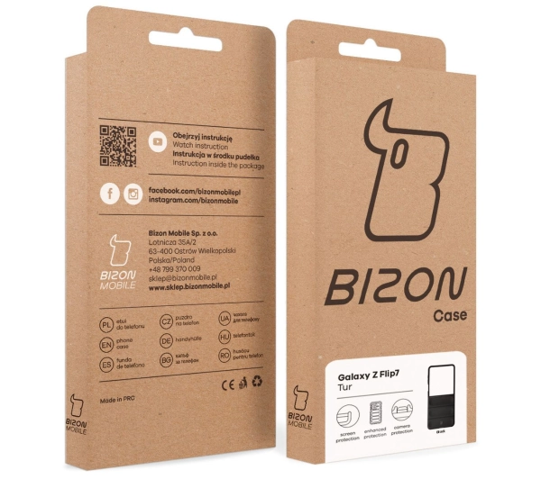 Bizon Tur do Samsung Galaxy Z Flip7 Czarny