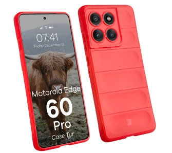 Etui Bizon Tur do Motorola Edge 60 Pro Czerwony
