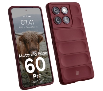Etui Bizon Tur do Motorola Edge 60 Pro Ciemnofioletowy