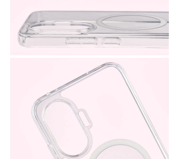 Bizon CrystalO z MagSafe do Xiaomi POCO F7 Przezroczyste