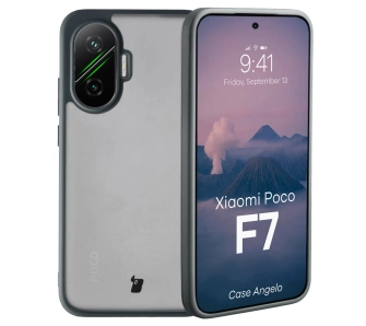 Etui Bizon Angelo do Xiaomi POCO F7 z szarą ramką