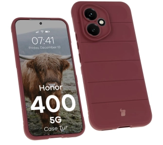 Etui Bizon Tur do Honor 400 5G Ciemnofioletowy