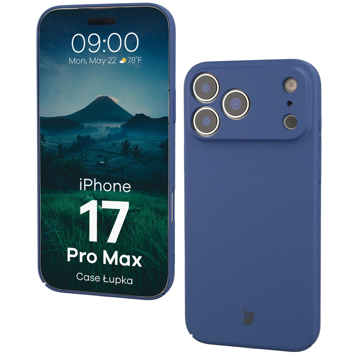 Etui Bizon Łupka do Apple iPhone 17 Pro Max Niebieski