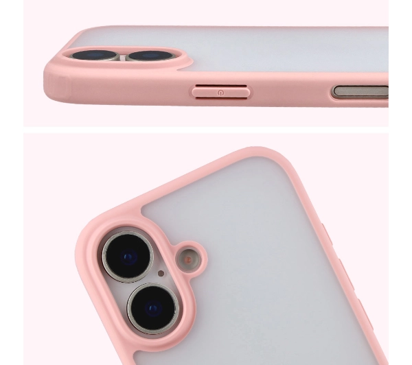 Bizon Angelo do Apple iPhone 17 z różową ramką