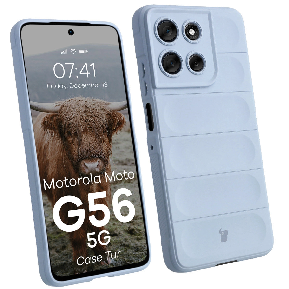 Etui Bizon Tur do Motorola Moto G56 5G Jasnoniebieski