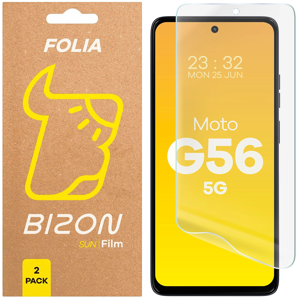 Folia ochronna Bizon 2 x matowa Film Sun do Motorola Moto G56 5G