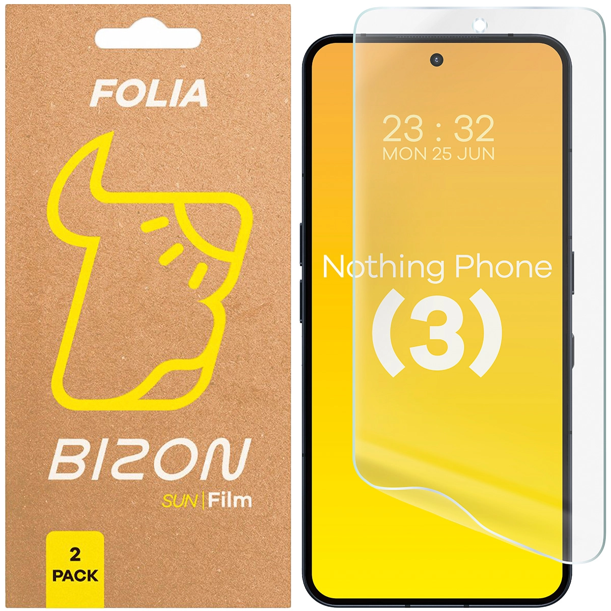 Folia ochronna Bizon 2 x matowa Film Sun do Nothing Phone (3)