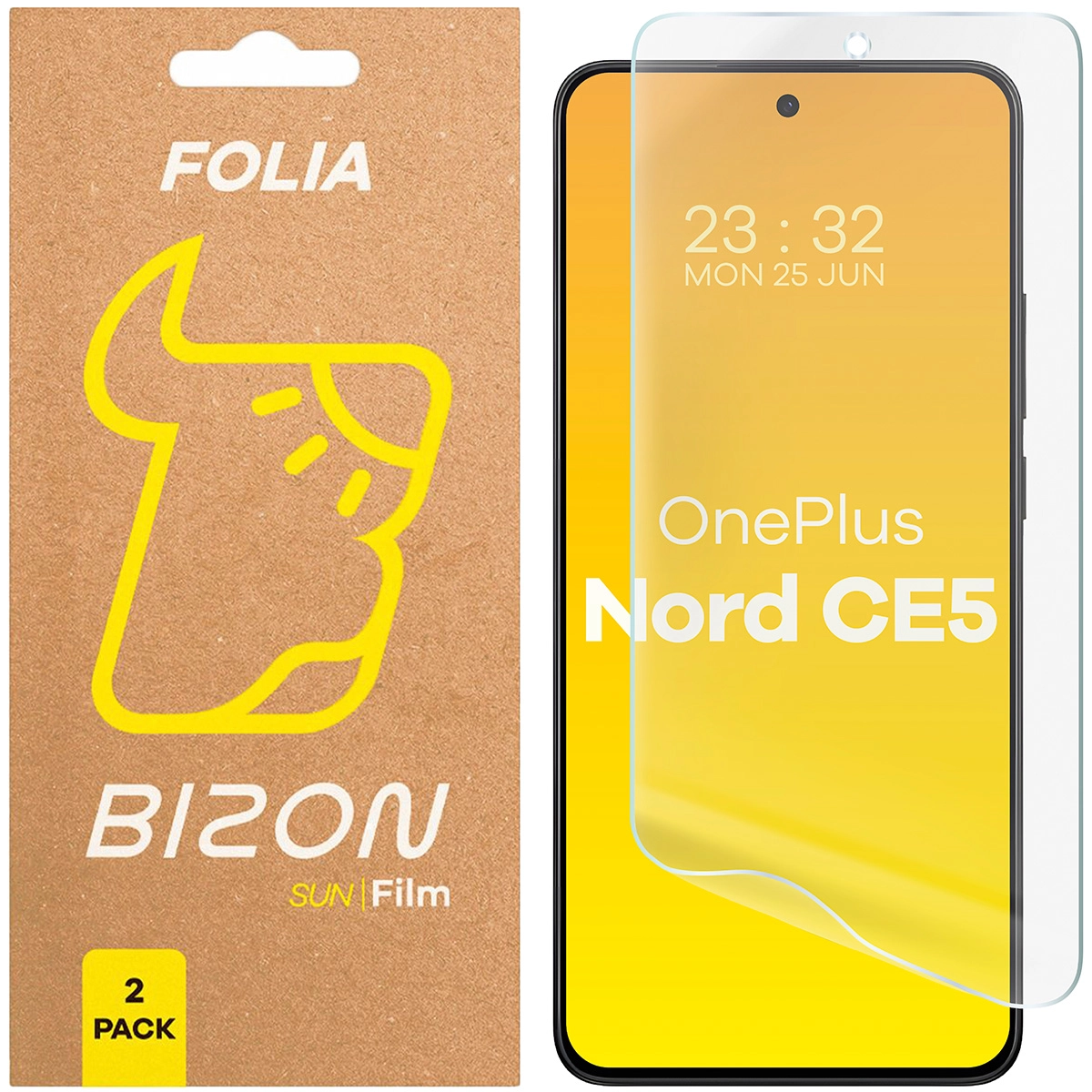 Folia ochronna Bizon 2 x matowa Film Sun do OnePlus Nord CE5 5G