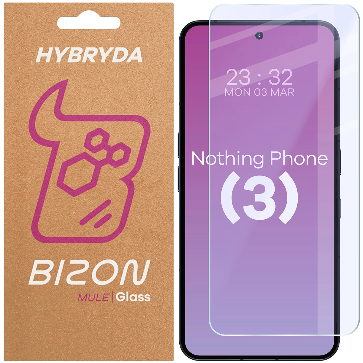 Szkło hybrydowe Bizon Elastyczne Mule do Nothing Phone (3)