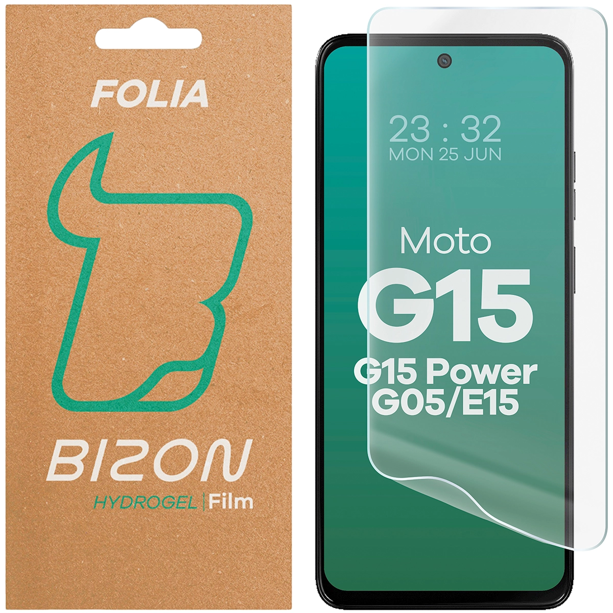 Folia hydrożelowa Bizon na ekran Hydrogel Front do Motorola Moto G15 /G15 Power / G05 / E15 1 sztuka