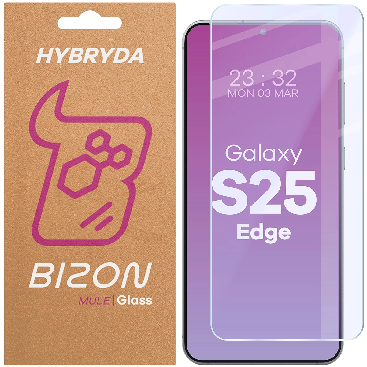 Szkło hybrydowe Bizon Elastyczne Mule do Samsung Galaxy S25 Edge