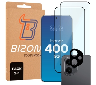 Bizon 2x szkło + szybka na aparat Edge 2 Pack do Honor 400 5G