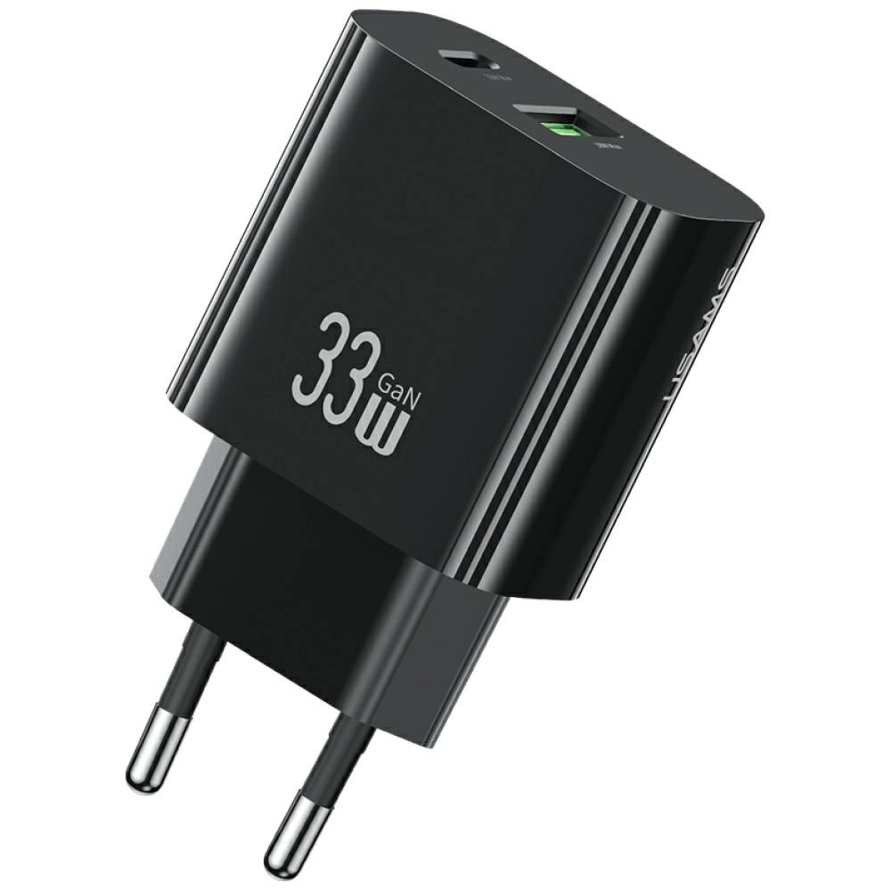 Ładowarka sieciowa USAMS CC317 T65 33W 1x USB-C 1x USB-A Czarny