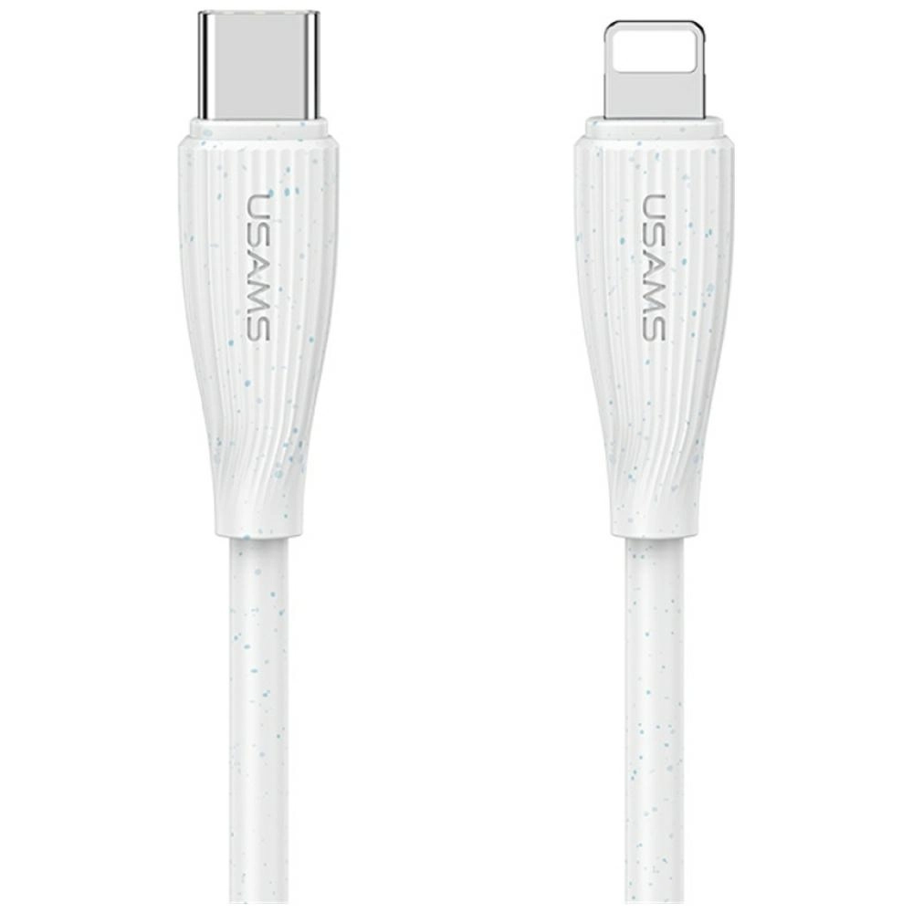Kabel USAMS Green Series 30W USB-C do Lightning 1m Biały
