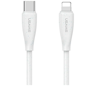Kabel USAMS Green Series 30W USB-C do Lightning 1m Biały