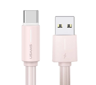 Kabel USAMS 3A YU Series USB-C do USB-A 1m Różowy